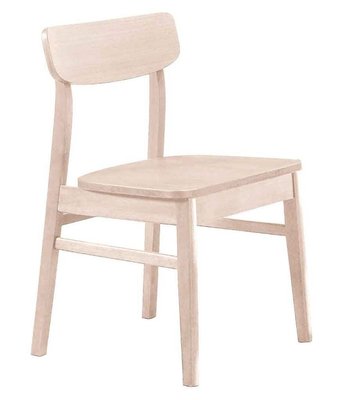 【生活家傢俱】HT-177-10：洗白色實木餐椅【台中家具】書桌椅 洽談椅 實木椅 北歐風 橡膠木實木