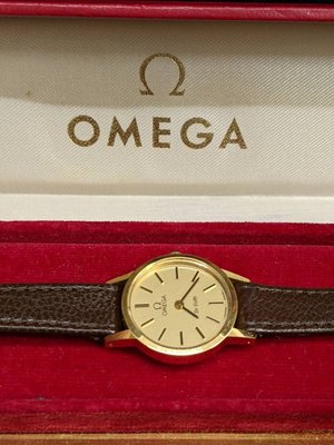 OMEGA 歐米茄 DE VILLE 碟飛 女錶 手上鍊機械錶 17石 有原盒 可至專櫃驗錶 低價起標