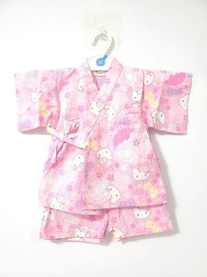 ✪胖達屋日貨✪褲款 90cm 粉底 蕾絲 Hello Kitty 日本限定版 女 寶寶 兒童 和服 浴衣 甚平