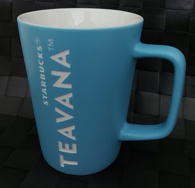 全新品 STARBUCKS 星巴克 TIFFANY 藍立體鏤刻 TEAVANA 茶瓦納 馬克杯（公分）杯高約11*直徑：上口約9，下底約6.2，容量約380ml