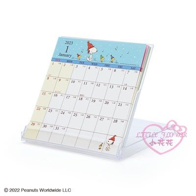 ♥小花花日本精品♥史努比 2023年 盒裝月曆 造型桌曆 ~3