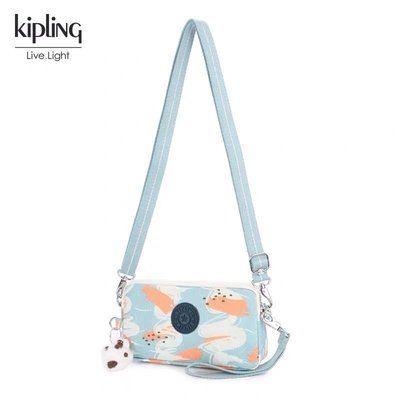 【熱賣精選】 Kipling 猴子包 裊裊藍綠 70109 升級版 拉鍊手掛包 零錢包 長夾 手拿包 斜背包  鈔票