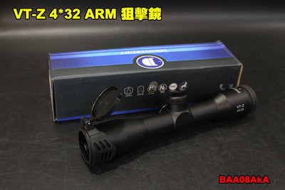 【翔準軍品AOG】VT-Z 4*32 ARM 寬軌 金屬倍鏡 狙擊鏡 瞄準器 BAA08AkA