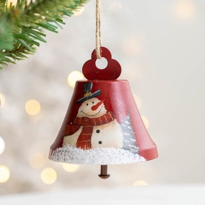現貨熱銷-耶誕裝飾 擺件 | 耶誕鐵藝鈴鐺吊飾耶誕樹裝飾吊飾老人雪人鈴鐺吊飾會響鈴鐺