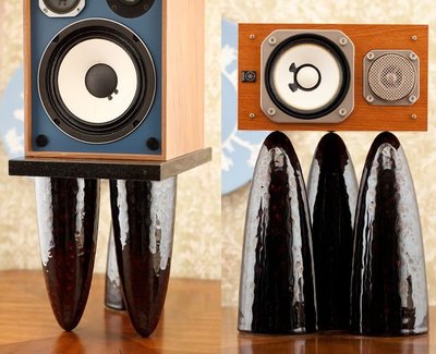 【擎上閣】 喇叭 用特大型陶瓷角錐調音器一組(6件組) 桌上型 櫃上型 音響架 監聽 喇叭架