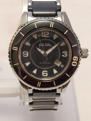 Folli Follie 陶瓷腕錶 (黑) 保證真品