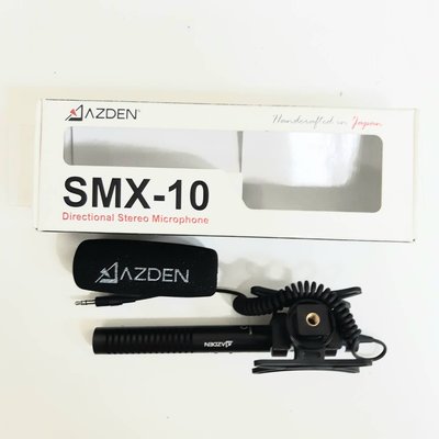 二手9.9成新-日本 Azden 電容式超指向性立體聲 槍形麥克風 SMX-10(僅開機測試過)