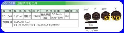 ☆SIVO蘋果商城☆台灣品牌FUNET CC-104 B油壓式切孔工具 此商品需對應CC-104-A CC-104 C用