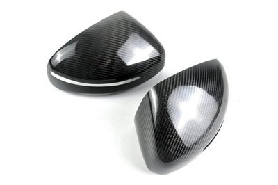 現貨 適用于奧迪新TT 新R8 TTS TTRS改裝碳纖維后視鏡殼罩倒車鏡罩貼