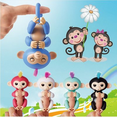 【HAPPY MONEY兒童玩具手指猴】非Fingerlings 兒童玩具手指猴玩具電子智能觸感多彩手指玩具猴子