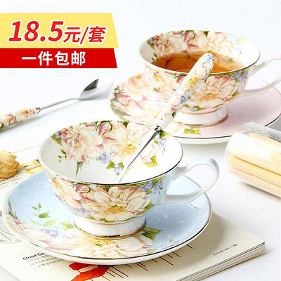 廠家出貨歐式骨瓷咖啡杯套裝下午茶具高檔精致陶瓷英式紅茶杯碟套裝家用女