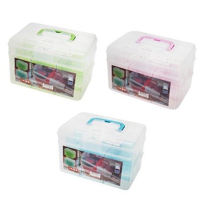 小彩藝家 小物收納盒 三層收納盒 台灣製 3層手提收納箱 收納盒 工具箱 玩具箱 分類盒 置物盒 零件盒 三層收納箱