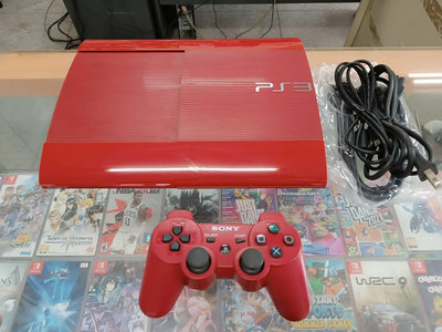 新北市板橋可面交賣PS3 500G公司貨4007型新型薄型紅色主機功能正常~只賣4000元買到賺到超便宜