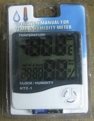 【大武郎】大字幕 電子式溫溼度計 溫度計 濕度計 時鐘 日曆 鬧鐘 附電池