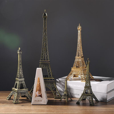 巴黎埃菲爾鐵塔模型擺件家居輕奢客廳柜電視柜書房辦公桌裝飾品~優樂美