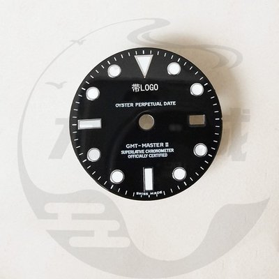 熱銷 丨手錶配件 黑 綠水鬼 GMT 鬼王表面 字面 錶盤  適配2836 3135機芯現貨