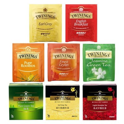 【熱賣下殺價】英國Twinings川寧 100茶包整箱裝多口味組合裝袋泡茶紅茶綠茶花草