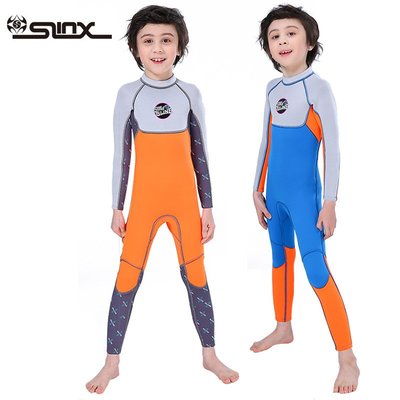 3mm兒童潛水衣slinx連體兒童泳衣男童潛水服兒童沖浪水母衣