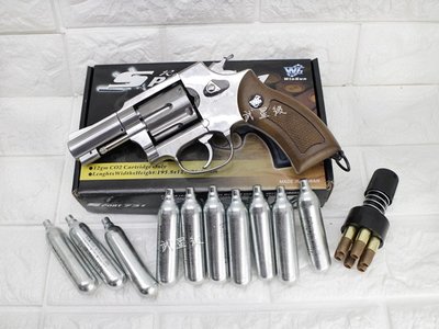 台南 武星級 WG M36 2.5吋 左輪 手槍 全金屬 CO2槍 S + 12g CO2小鋼瓶( 左輪槍BB槍BB彈