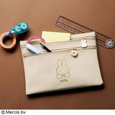 《瘋日雜》128日本SPRiNG雜誌附錄MIFFY 米菲兔 米飛兔 多功能化妝包收納包 萬用包手拿包