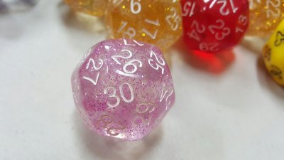 【美】30面骰子 33*33*33mm Dice （透金蔥紅色）適用 桌遊 token 卡坦島 熱氣球大賽  妙語說書人