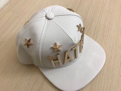 Hater Snapback 潮牌全皮革棒球帽 白色 全新正品