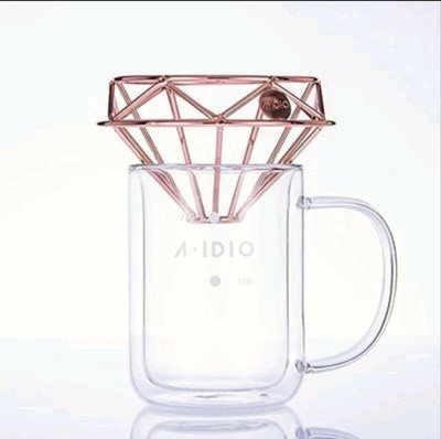 A-IDIO 鑽石咖啡濾杯壺組 加贈一包/100入錐形濾紙送完為止!敬請把握