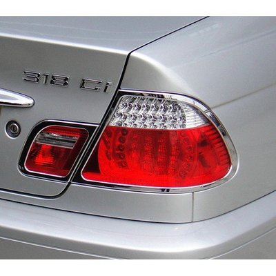 【JR佳睿精品】2003-2006 BMW 318i 320i 2門 3系列 E46 改裝 鍍鉻後燈框 尾燈框 飾條