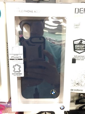 伍 BMW Apple iPhone X 10 IX 保護殼 背蓋 IX 寶馬銘刻背 藍色