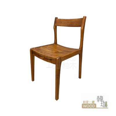 ［韓珈柚木wood] 柚木芃森餐椅 單人椅 日式餐椅 咖啡廳椅 書房椅 餐桌用椅 印尼柚木實木