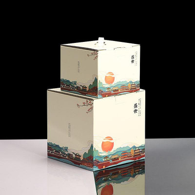 盛世普洱茶包裝盒福鼎老白茶七子餅200g357g餅一提或散茶裝禮品盒台北有個家