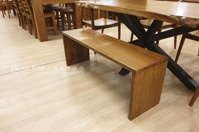 【米蘭柚木傢俱】全柚木長餐椅、板凳 - 120cm、可當電視櫃、和室矮長桌、茶几、書桌