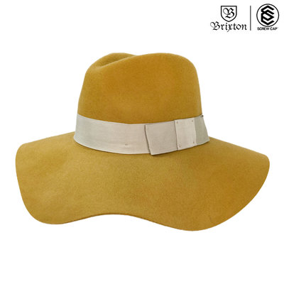 BRIXTON FEDORA PIPER HAT-MAIZE 紳士帽 大帽 大邊紳士帽 羊毛紳士帽 ⫷ScrewCap⫸