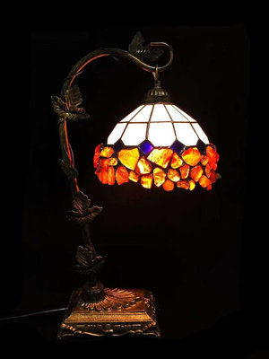 【二手】歐洲天然琥珀燈臺式吊燈創意裝飾 回流 配飾 中古【佛緣閣】-1925