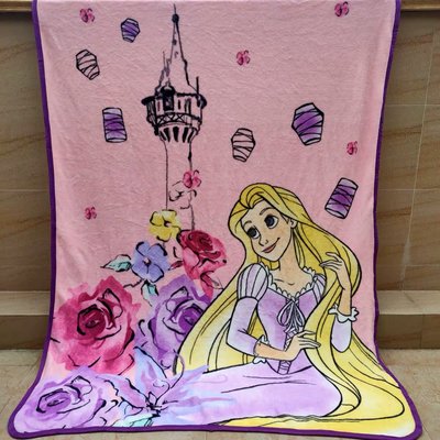 [現貨]迪士尼經典卡通 公主系列 長髮公主 樂佩公主 法蘭絨 毛毯 幼稚園 冷氣房 午睡毯 空調蓋腿毯 童毯 學生毯