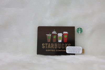 星巴克 STARBUCKS 英國 2016 6129 四杯咖啡 限量 隨行卡 儲值卡 卡片 收藏 收集