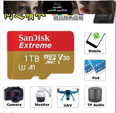 【現貨】 記憶卡 SanDisk Exteme 1TB MicoSD 256G A2 U3 高速記憶卡