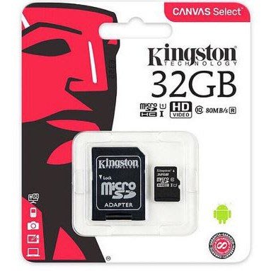[小燦的店]金士頓 Canvas Select SD 記憶卡 32G  附轉接卡