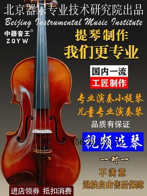 小提琴中器音王手工專業演奏級成人練習考級進口歐料高檔獨奏楓木小提琴手拉琴