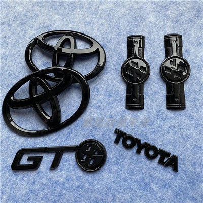 適用於86黑色個性GT86車型前後車標 葉子板 圓標 TOYOTA字母標