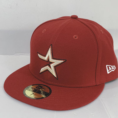 CA-美國職棒【休士頓太空人】MLB 2001~11年 LOGO隊徽 替代通用球員帽-7 1/2 (紅 NEW ERA)