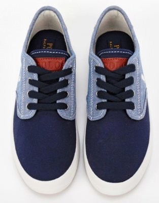 【 柒玖捌零日貨精品 】?日本全新帶回 全新正品 Polo Ralph Lauren 藍色 休閒鞋 帆布鞋 運動鞋