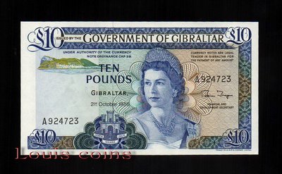 【Louis Coins】B045-GIBRALTAR-1986直布羅陀紙鈔.Elizabeth II