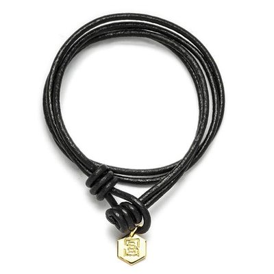 美國東村【SOLO】 簡約雙圈皮繩手環 Basic Leather Bracelet 黑色