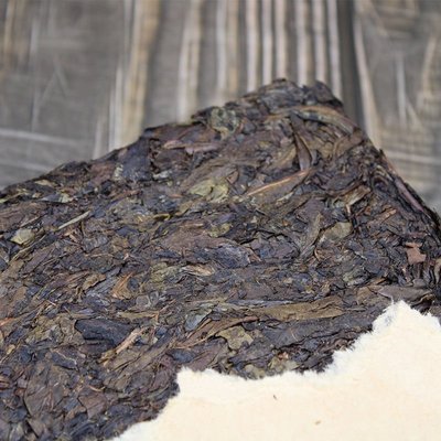 【黑茶】湖南安化黑茶正宗原葉茯茶2斤裝金花茯磚茶手工制作茶磚