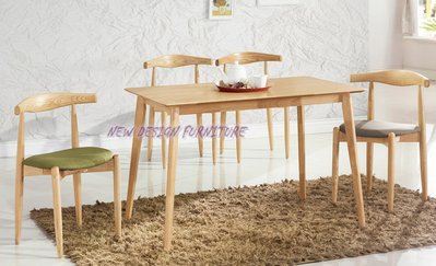 【N D Furniture】台南在地家具-歐美風格橡膠木實木135cm餐桌/工作桌TH