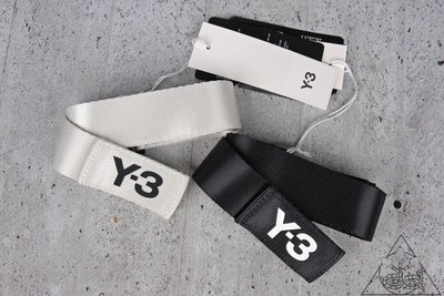 【HYDRA】adidas Y3 Classic Logo Belt 黑 白字 尼龍 皮帶 金屬 D扣【GK2074】