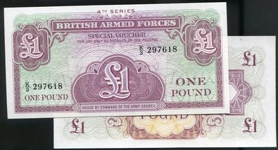 【紙幣】Great Britain (英國軍票), PM36 , 1-POUND , 1962 品相全新UNC #200438