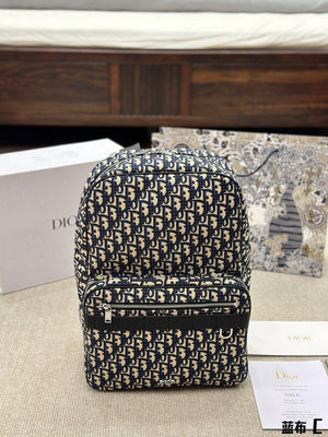 【二手包包】帆布 Oblique 老花與經典迪奧老花滿印帆布雙肩包 非常好看#dior包包 Dior迪奧雙肩NO207403