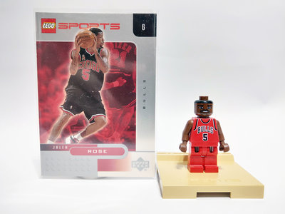 LEGO 樂高 3566 NBA 芝加哥 公牛 Jalen Rose 人偶 UPPER DECK 球員卡